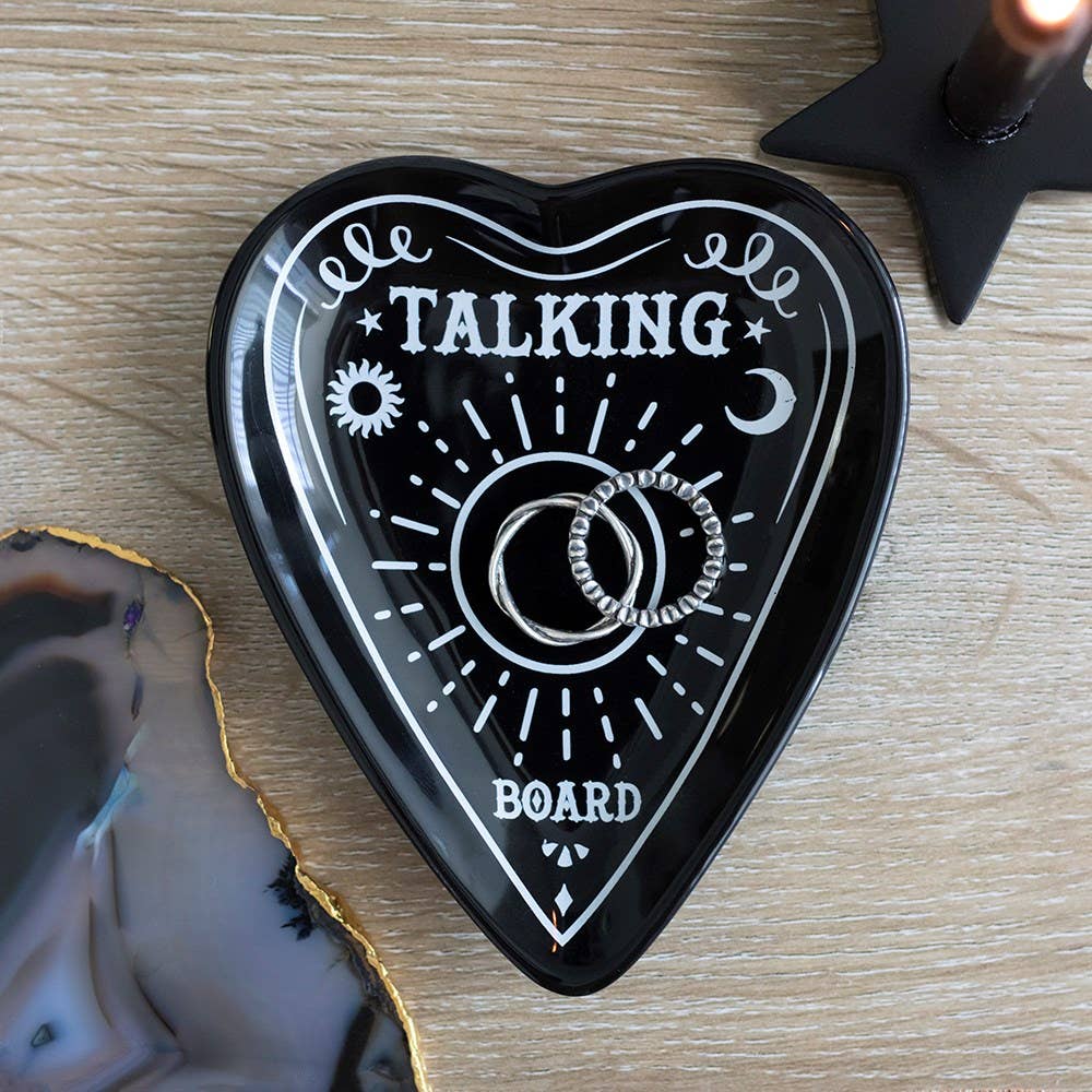 Black Ouija Talking Board Planchette Trinket Dish