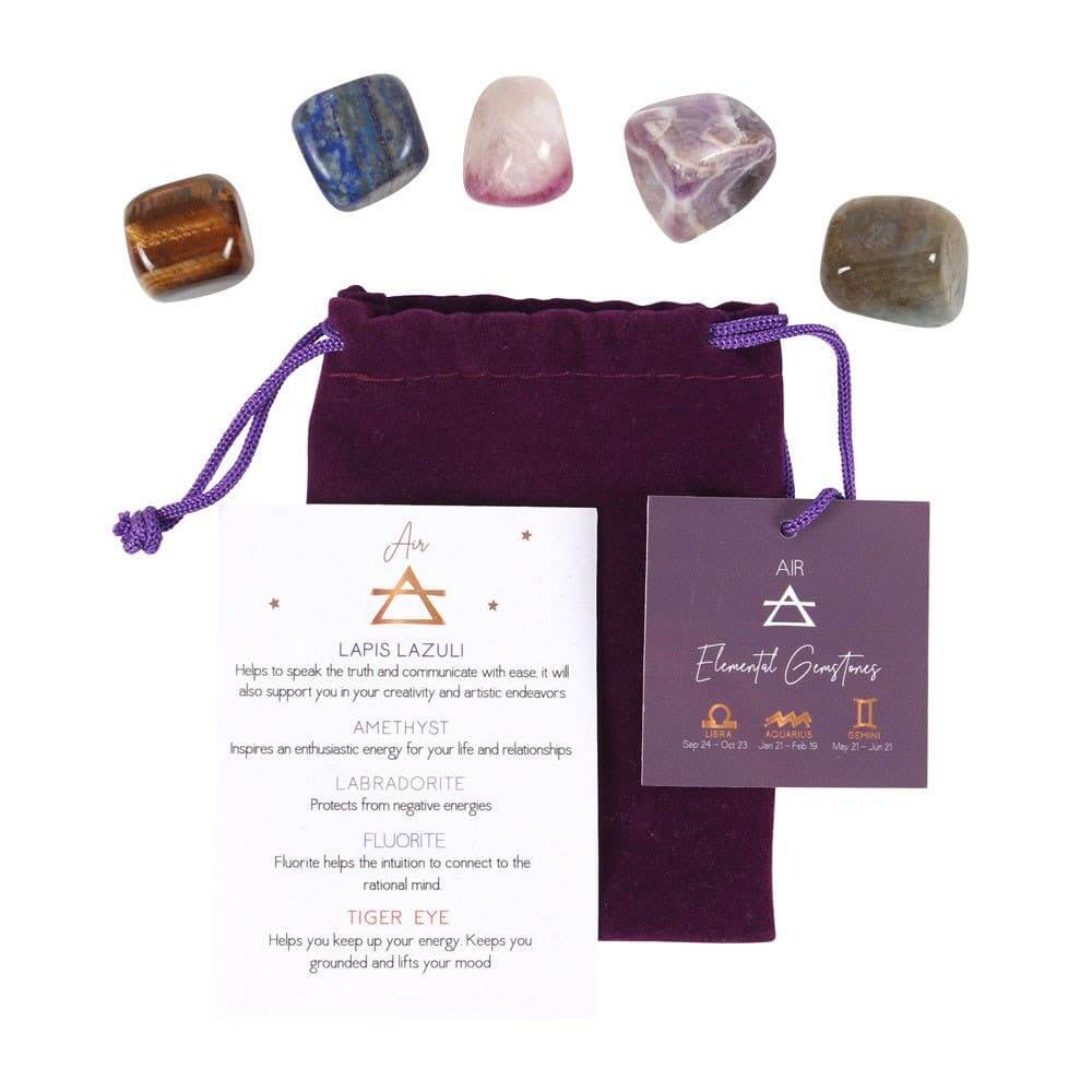 Air Element Tumble Gemstone Crystal Set