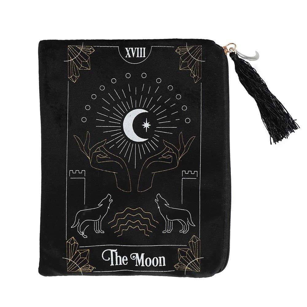 Le sac zippé pour cartes de tarot de la lune