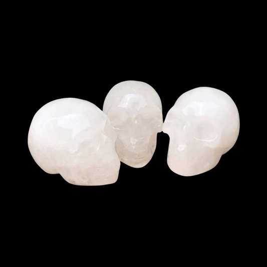 Carved Clear Quartz Skull