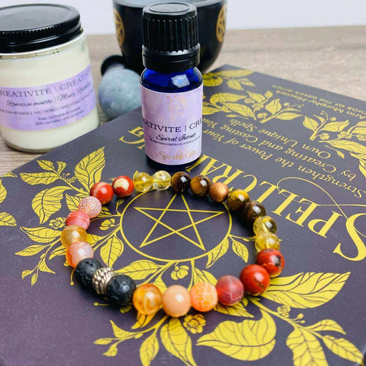 Creativity bracelet and bracelet & oil set at $20 only from Spiral Rain