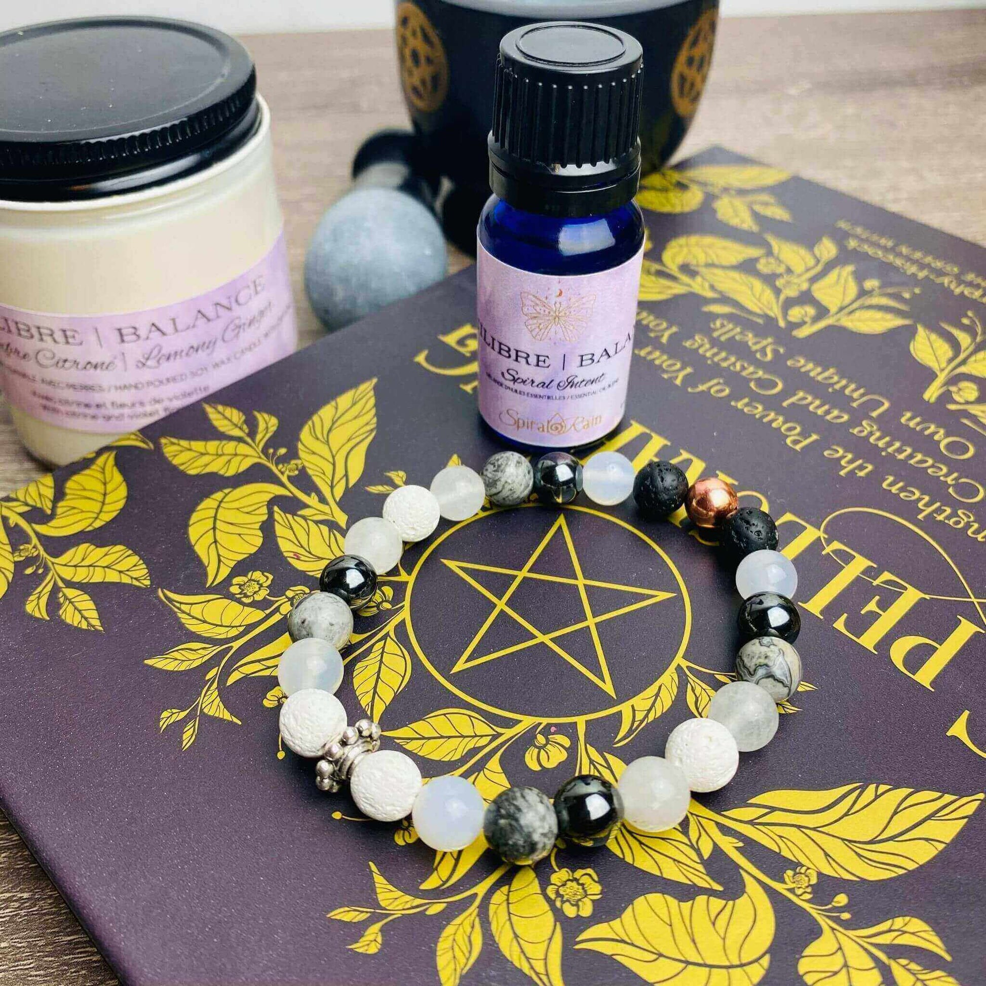 Balance bracelet and bracelet & oil set at $20 only from Spiral Rain