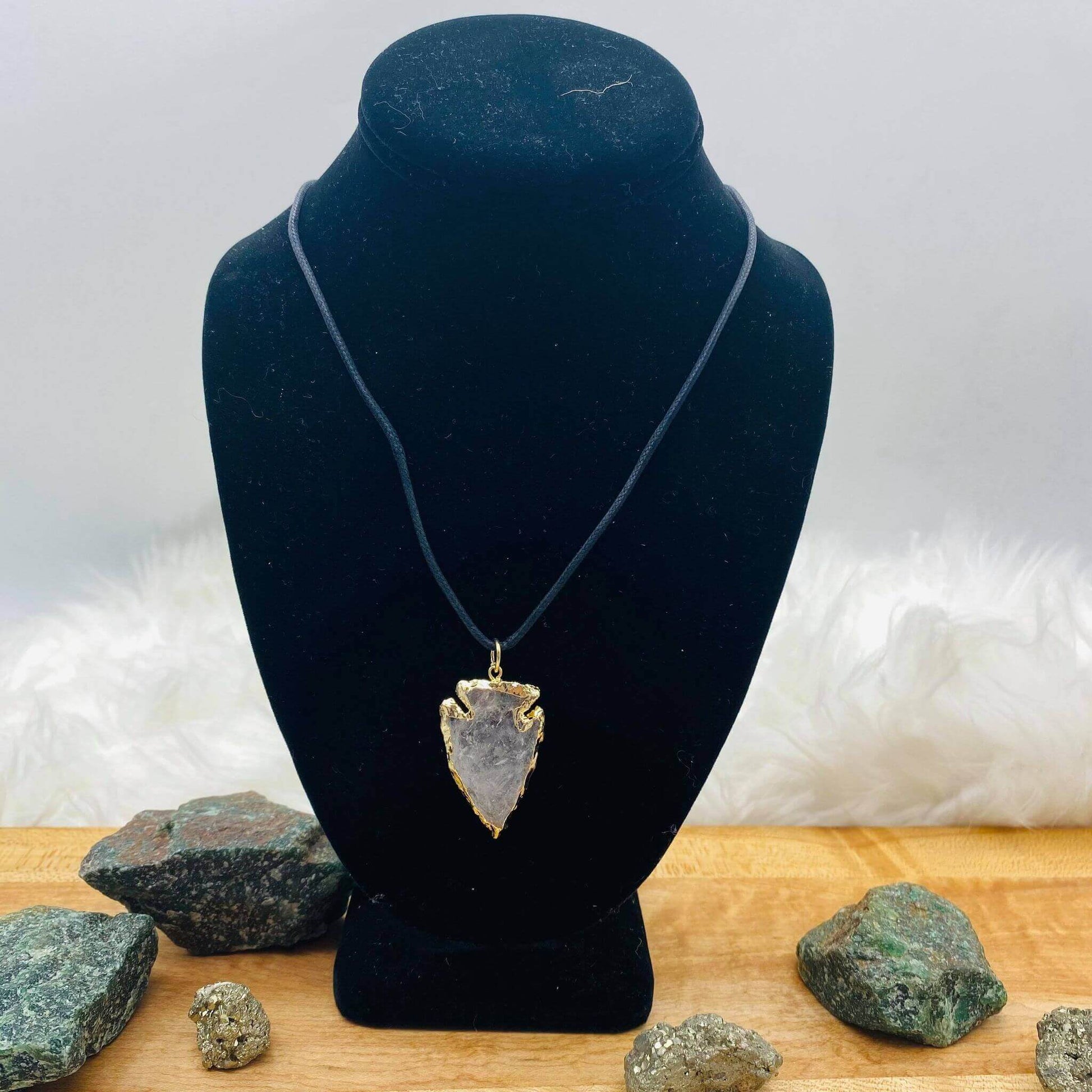 Clear Quartz Arrowhead Necklace at $25 only from Spiral Rain