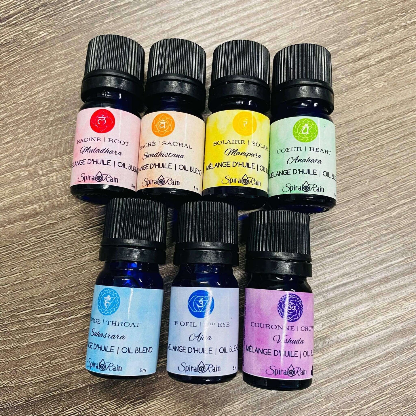 7 Chakras Oil Set at $52.5 only from Spiral Rain
