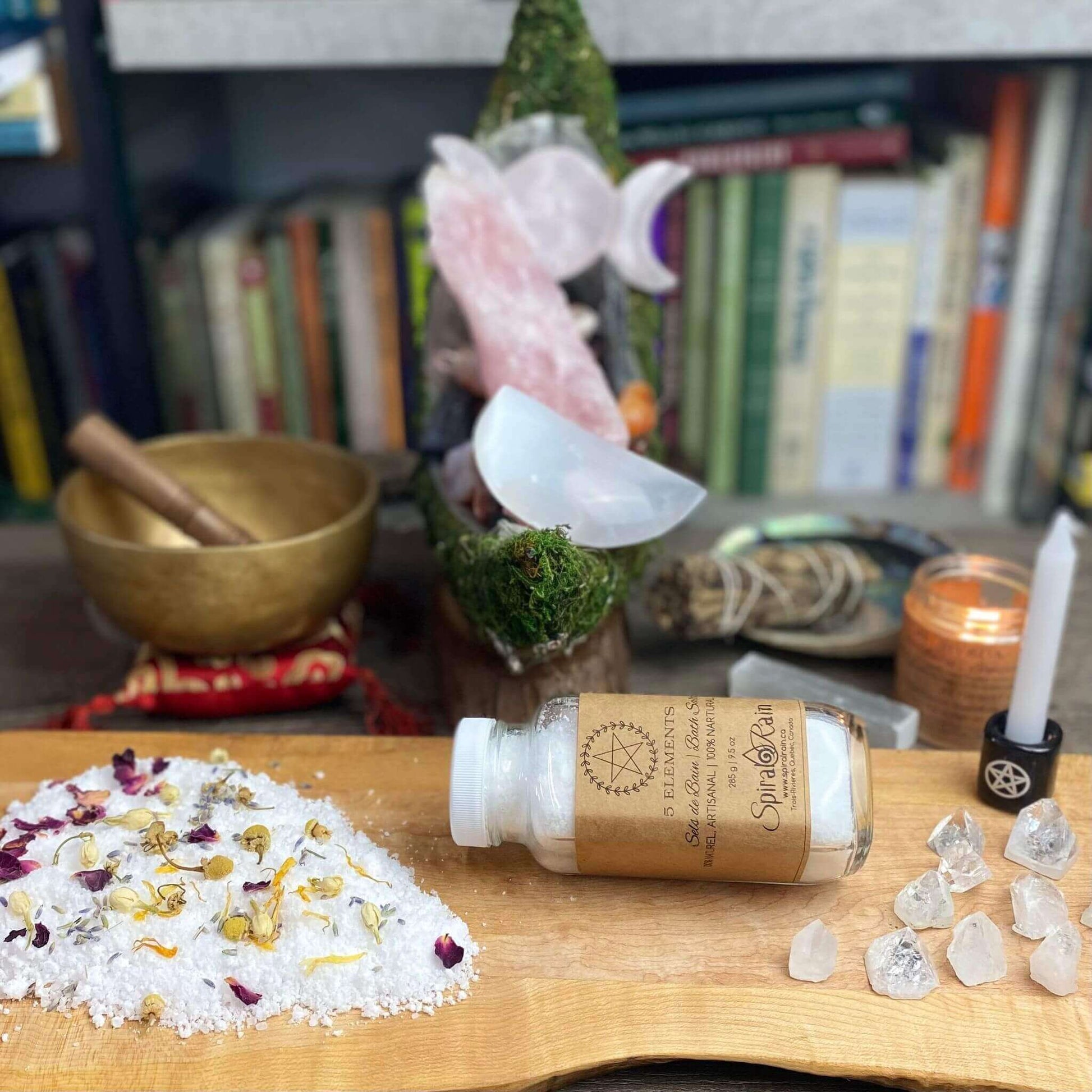 5 Elements bath salts at $20 only from Spiral Rain