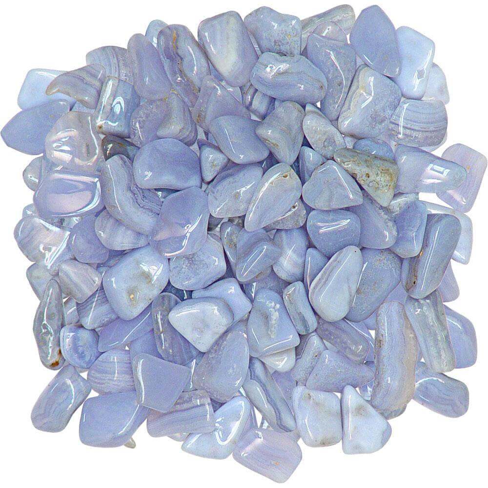 Agate Blue Lace Tumbled B grade at $1 only from Spiral Rain