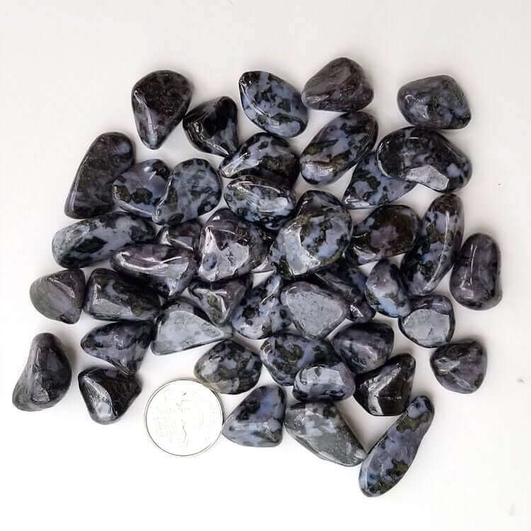 Indigo gabbro (Mystic Merlinite) Tumbled at $3 only from Spiral Rain