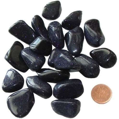 Goldstone Blue Tumbled at $3 only from Spiral Rain