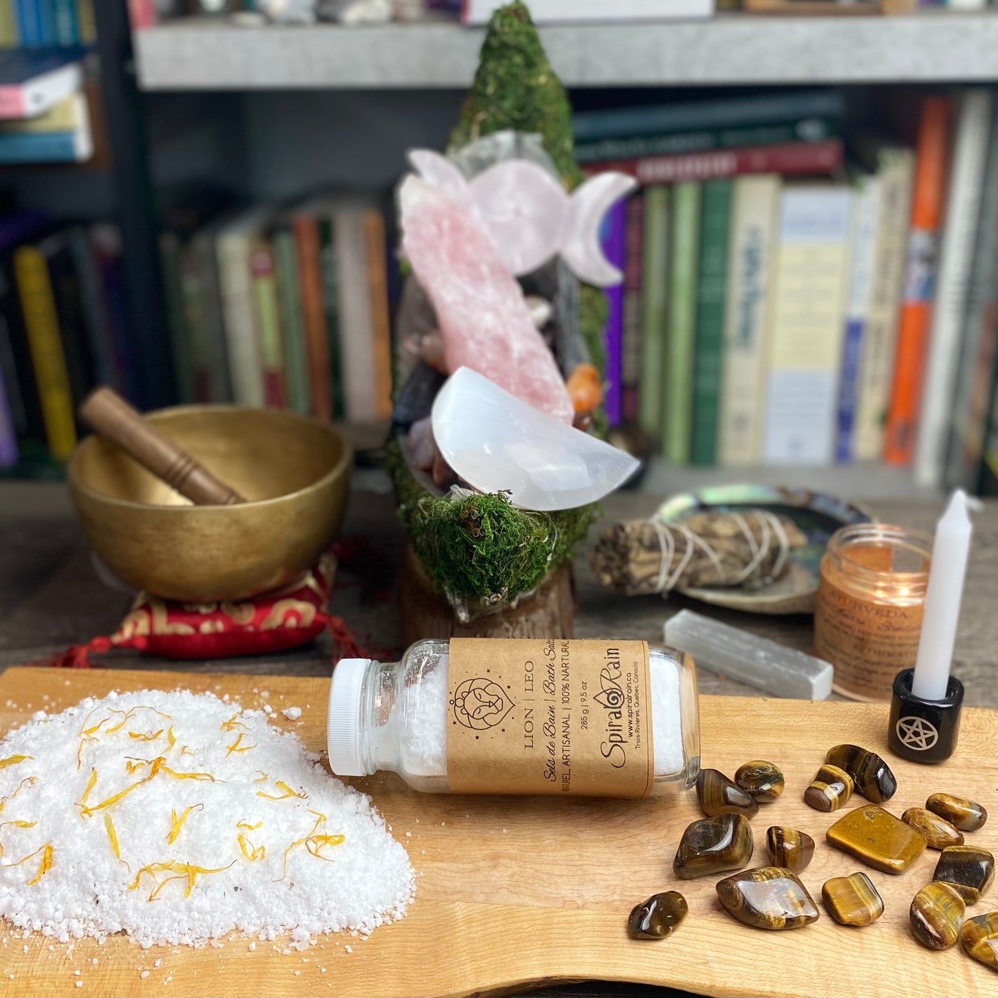 Leo (Jul 23 - Aug 22) bath salts at $20 only from Spiral Rain