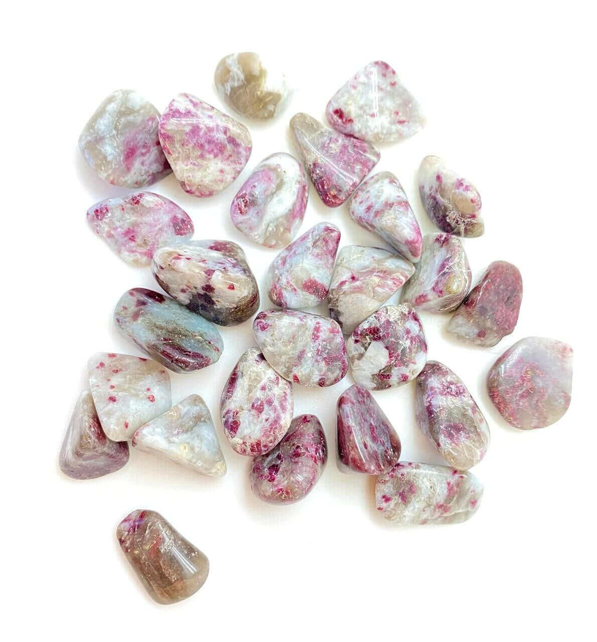 Tourmaline Pink Quartz Semi Tumbled at $2 only from Spiral Rain